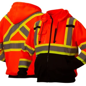 Pyramex - Class 3, X Back Teflon Treated Hoodie - Safety Orange – RCSZH33 - Image 3
