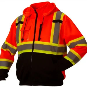 Pyramex - Class 3, X Back Teflon Treated Hoodie - Safety Orange – RCSZH33