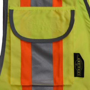 Radians - Class 2, Heavy Woven Two Tone Engineer Vest - Safety Green - SV55-2ZGD - Image 5