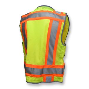 Radians - Class 2, Heavy Woven Two Tone Engineer Vest - Safety Green - SV55-2ZGD - Image 7
