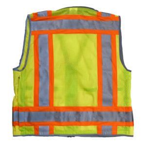 Radians - Class 2, Heavy Woven Two Tone Engineer Vest - Safety Green - SV55-2ZGD - Image 12
