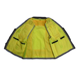 Radians - Class 2, Heavy Woven Two Tone Engineer Vest - Safety Green - SV55-2ZGD - Image 13