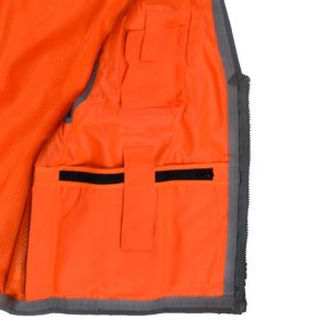 Radians - Class 2, Heavy Woven Two Tone Engineer Vest - Safety Orange - SV55-2ZOD - Image 3