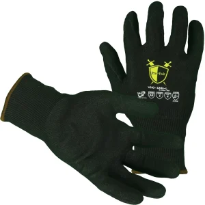 Glove Safe VHO-1836- 18 Gauge, Puncture level A4, Lightweight HPPE/Basalt/Steel Liner w/ Sandy Nitrile Palm - Cut Level A6 - DOZEN