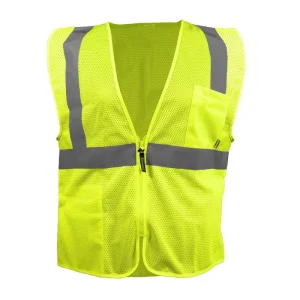 OccuNomix - Class 2 - Recycled Polyester Vest w/ 2 Pockets - Safety Green – ECO-RYIMZ