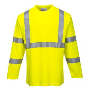 FR96 - Modaflame Knit Hi-Vis FR Long Sleeved T-Shirt - Yellow -