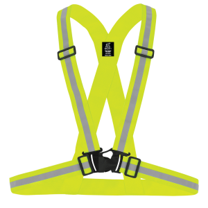 FrogWear® HV Lightweight High-Visibility Elastic Traffic Safety Sash - GLO-ES1