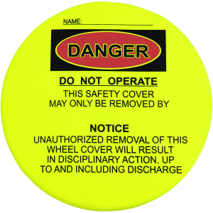 FrogWear® HV High-Visibility Yellow/Green Steering Wheel Lockout Cover - GLO-SWCL