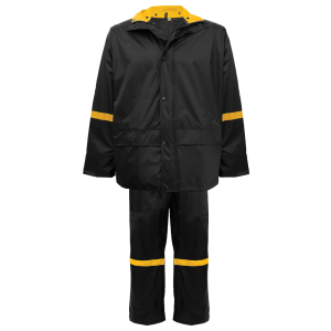 Global Glove 3 piece Premium Rain Suit - Black – R6400