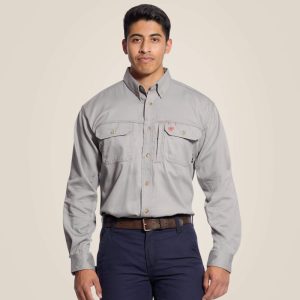Ariat - FR Solid Vent Long Sleeve Work Shirt - - Image 3