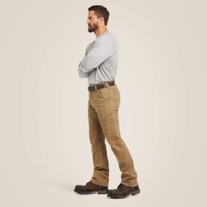 Ariat - FR M5 Durastretch Duralight Cordura Canvas Straight Leg Pant - Khaki - 10027705 - Image 5