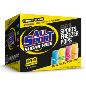 All Sport - Body Quencher Freezer Pops - Assorted Flavors 144 count – Sugar Free – 10122566