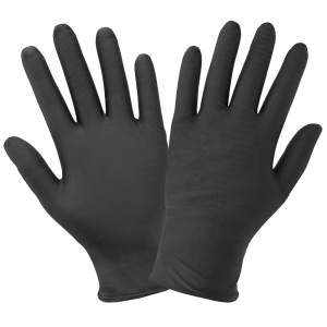 GGS 965BPF - Heavyweight Nitrile, Powder-Free, Industrial-Grade, Black, 6-Mil, Tractor Tread Pattern, 9.5-Inch Disposable Gloves - CASE - Image 6