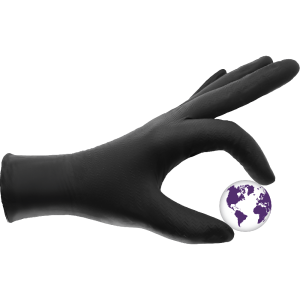 GGS 965BPF - Heavyweight Nitrile, Powder-Free, Industrial-Grade, Black, 6-Mil, Tractor Tread Pattern, 9.5-Inch Disposable Gloves - CASE - Image 7