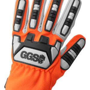 GGS CIA7600 - High-Visibility Cut and Impact Resistant Mechanics Style Tuffalene® Gloves with Goatskin Palm -  S-2XL - Cut Level A6 - Image 3