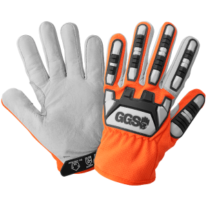 GGS CIA7600 - High-Visibility Cut and Impact Resistant Mechanics Style Tuffalene® Gloves with Goatskin Palm -  S-2XL - Cut Level A6 - Image 7