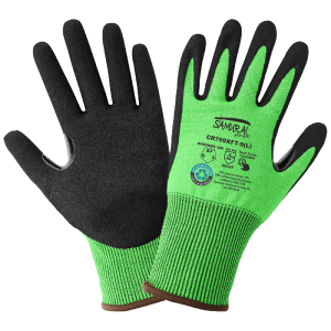 GGS CR799XFT - Samurai Glove, High-Visibility Nitrile Coated 18-Guage rPET Recycled Gloves - Cut Level A7