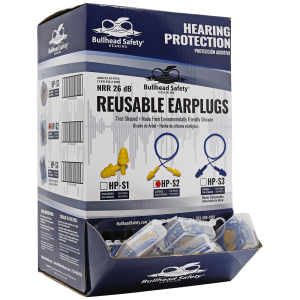 Bullhead Safety Reusable Silicone NRR 26 dB Earplugs - Corded – HP-S2 - Image 3