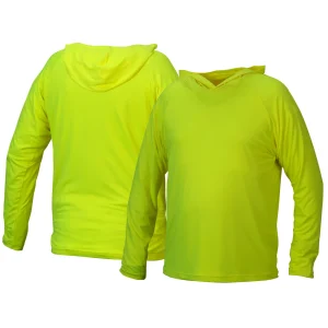 Pyramex Hi-Vis Lightweight Polyester Moisture Wicking Long Sleeve Pocket T-Shirt with Hood – RLPH1NS - Image 7