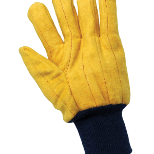 GGS C16Y - Two-Ply Quilted Cotton Yellow Chore Gloves - DOZEN - Image 3