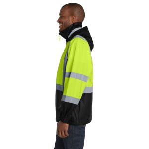 CornerStone® - Class 3, Safety Windbreaker - Safety Green - CSJ25 - Image 5
