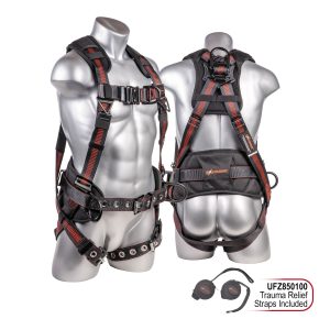 KStrong® Kapture™ Epic 5-Point Full Body Harness, Enhanced Dorsal D-ring Plus™, Front D-ring, 2 Side D-rings, Waist Pad w/ Removable Tool Belt, Back/ Shoulder Pad, QC Chest and TB Legs - Image 6