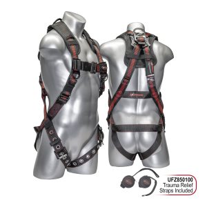 KStrong® Kapture™ Elite+ 5-Point FBH, Enhanced Dorsal D-ring, TB Legs, QC Chest, Shoulder Pad, All Black Fittings