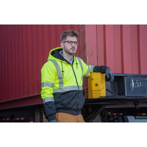 Majestic - Class 3, High Pile Fleece Jacket - Safety Green - 75-5337 - Image 11