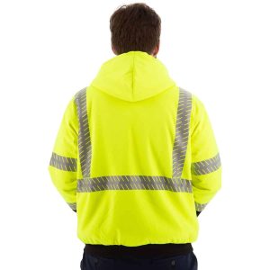 Majestic - Class 3, High Pile Fleece Jacket - Safety Green - 75-5337 - Image 3