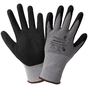Global Glove - Mach Finish Nitrile-Coated Palm, 18GA, Cut A4 - DOZEN - CR608MF