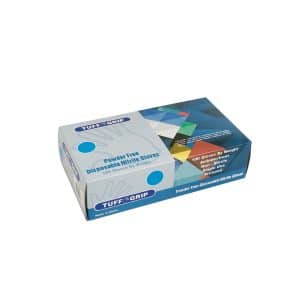 Blue Nitrile Industrial Grade PF Disposable Gloves - Box of 100 Gloves - 43-20WN - Image 2