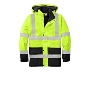 CornerStone® - Class 3, Waterproof Rain Parka - Safety Green - CSJ24