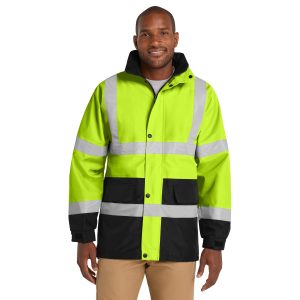 CornerStone® - Class 3, Waterproof Rain Parka - Safety Green - CSJ24 - Image 9