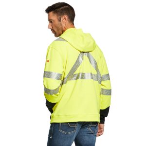 Ariat - Class 3, FR Full Zip Hoodie - Safety Green - 10027912 - Image 3