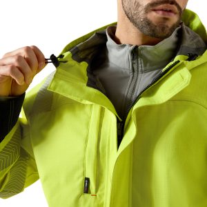 Ariat - Class 3, FR Hooded Waterproof Jacket - Safety Green - 10041788 - Image 4