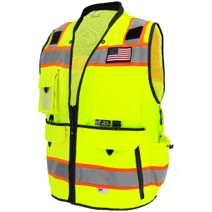 FrogWear® HV Ultra-Rugged High-Visibility Premium Surveyors Safety Vest - GLO-096 - Image 7