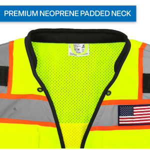 FrogWear® HV Ultra-Rugged High-Visibility Premium Surveyors Safety Vest - GLO-096 - Image 8