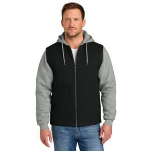 CornerStone® Duck Fleece Full-Zip Hooded Jacket - CSJ42 - Image 13