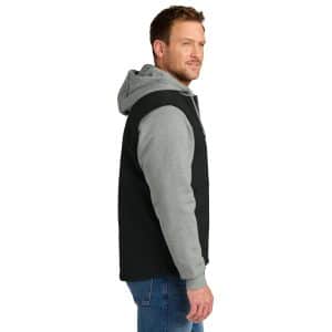 CornerStone® Duck Fleece Full-Zip Hooded Jacket - CSJ42 - Image 12