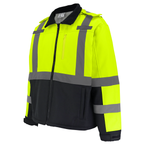 FrogWear® HV Premium Fleece-Lined Ripstop Softshell Jacket - GLO-SJ1 - Image 10