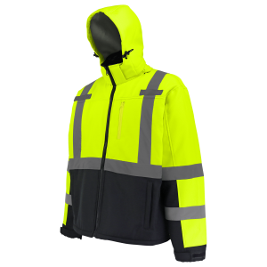 FrogWear® HV Premium Fleece-Lined Ripstop Softshell Jacket - GLO-SJ1 - Image 9