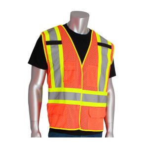 PIP - Class 2, Mesh Two-Tone Breakaway Vest - Safety Orange - 302-0212