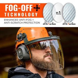 Skullerz Anti-Scratch & Anti-Fog Hard Hat Face Shield with Adapter - Clear Lens – 8994 - Image 5