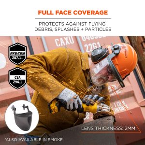 Skullerz Anti-Scratch & Anti-Fog Hard Hat Face Shield with Adapter - Clear Lens – 8994 - Image 6