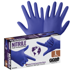 Medical Grade Disposable Gloves - Powder Free, Violet Nitrile 5-Mil - 100 Glove/Box - 705VPF