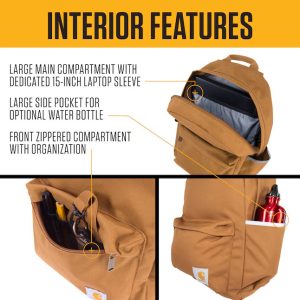 Carhartt 12" X 17.5" X 8.75" Brown Backpack - Image 3