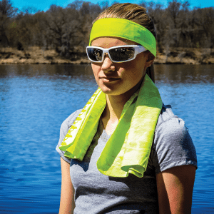 Bullhead - Hi Vis Lime Cooling Towel - 16" x 25.5" – GLO-CT1 - Image 3