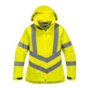 Hi-Vis Women's Breathable Rain Jacket Yellow - Image 1