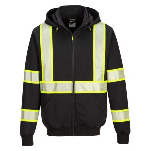 Portwest Iona Plus Enhanced Zipped Hoodie Black – F143 - Image 1