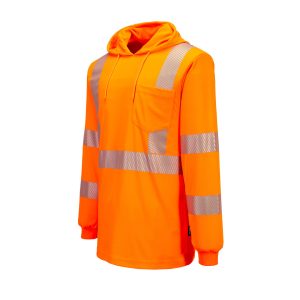 Portwest Hi-Vis Lightweight Hooded T-Shirt L/S – L042 - Image 8